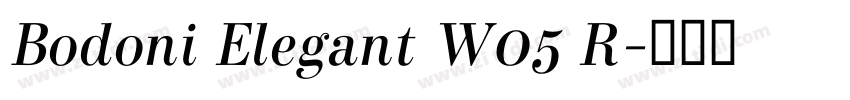Bodoni Elegant W05 R字体转换